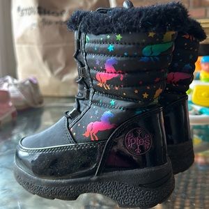Totes Toddler Unicorn Winter Boots Size 6